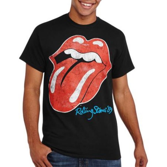 new Rolling Stones tee 1989 Rock Music Festival Vintage Concert Lips 42 44 LARGE - Picture 3 of 12